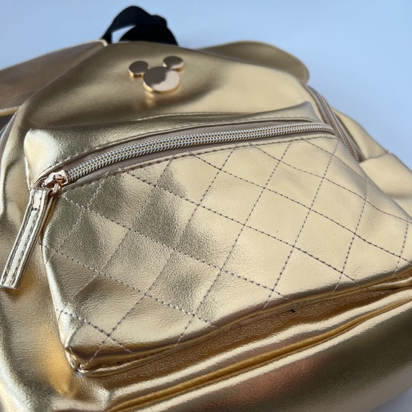NWT Bioworld Disney Mickey Mouse Gold Mini Backpack main image 6